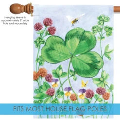 Clover And Bee Summer Outdoor House Flag 40" X 28" -PatioVibe Shop 100014 5 85257.1682375512