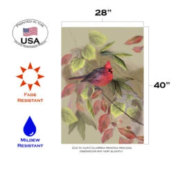 Bird Outdoor House Flag 40"x 28" -PatioVibe Shop 100071 3 43796.1682375505