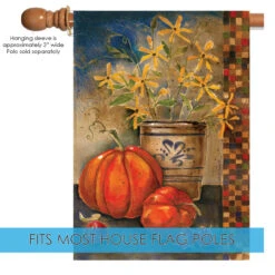 Fall Crock Outdoor House Flag 40" X 28" -PatioVibe Shop 100545 5 08349.1682375437