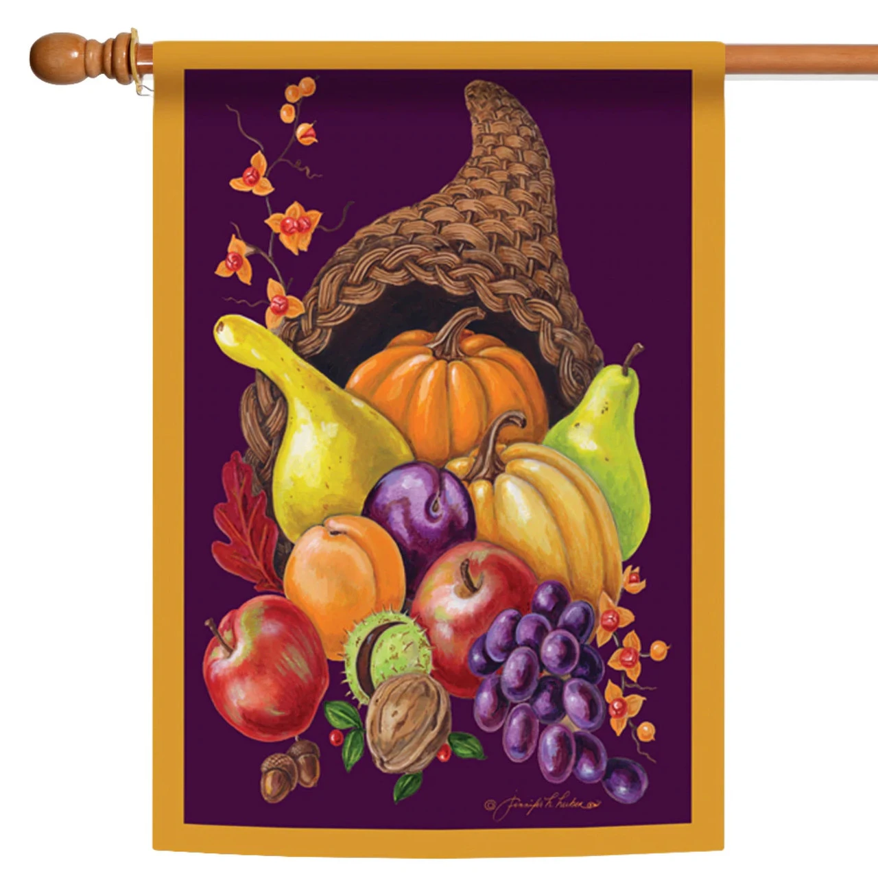 Cornucopia Outdoor House Flag 40" X 28" 1 Cornucopia Outdoor House Flag 40" X 28"