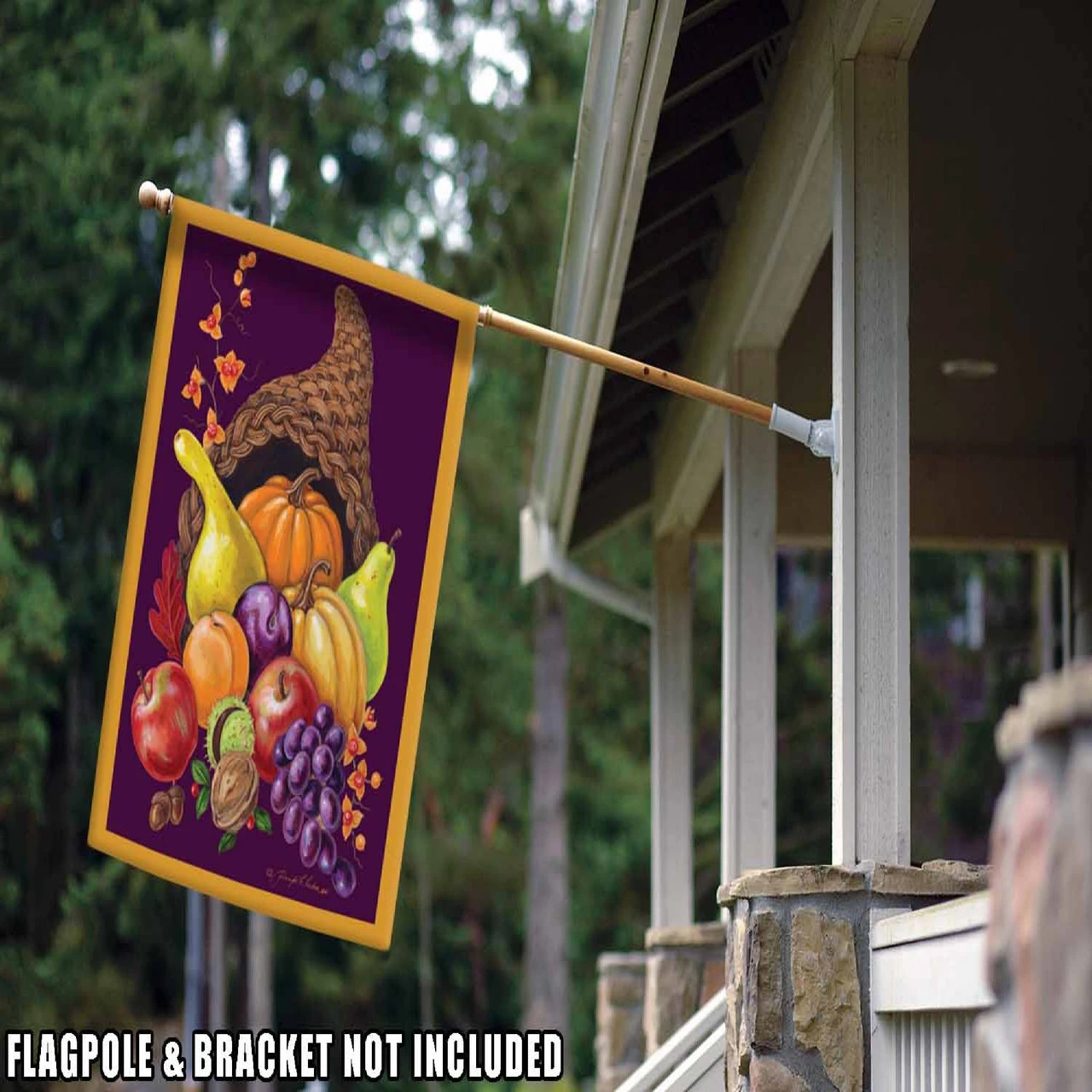 Cornucopia Outdoor House Flag 40" X 28" 2 Cornucopia Outdoor House Flag 40" X 28" - Image 2