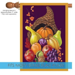 Cornucopia Outdoor House Flag 40" X 28" 9 Cornucopia Outdoor House Flag 40" X 28" -PatioVibe Shop 100548 5 11788.1682375457