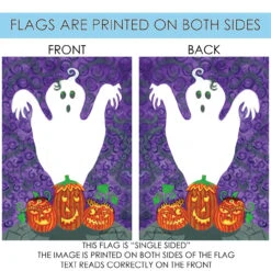 Ghost And Jack-O-Lanterns Halloween Outdoor House Flag 40" X 28" 8 Ghost And Jack-O-Lanterns Halloween Outdoor House Flag 40" X 28" -PatioVibe Shop 1010460 4 17503.1682375014