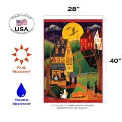 Halloween Night Outdoor House Flag 40" X 28" 7 Halloween Night Outdoor House Flag 40" X 28" -PatioVibe Shop 1010783 3 46847.1682374688