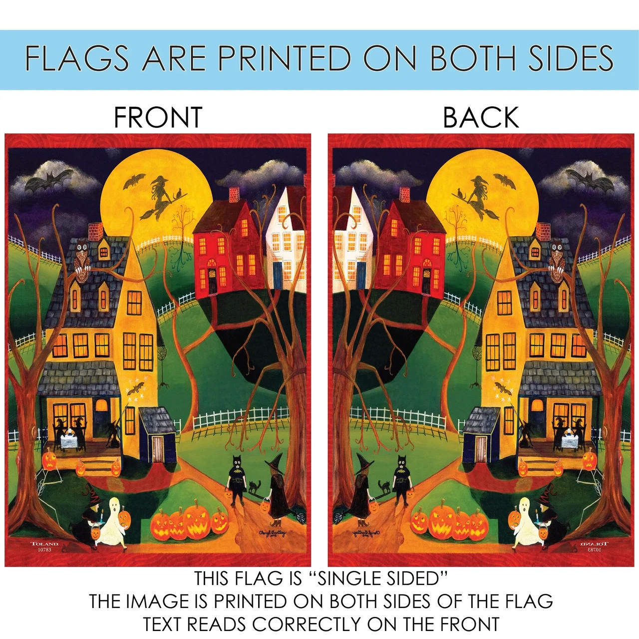 Halloween Night Outdoor House Flag 40" X 28" 4 Halloween Night Outdoor House Flag 40" X 28" - Image 4