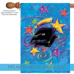 Graduation Star Outdoor House Flag 40" X 28" 9 Graduation Star Outdoor House Flag 40" X 28" -PatioVibe Shop 101190 5 48411.1682375189