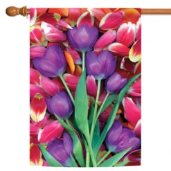 Tulips Outdoor House Flag 40" X 28"