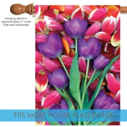 Tulips Outdoor House Flag 40" X 28" -PatioVibe Shop 101192 5 21236.1682372271