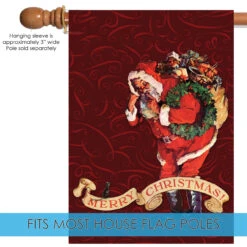 "Merry Christmas" Santa And A Mouse Outdoor House Flag 40" X 28" 9 "Merry Christmas" Santa And A Mouse Outdoor House Flag 40" X 28" -PatioVibe Shop 1012142 5 26378.1682375164