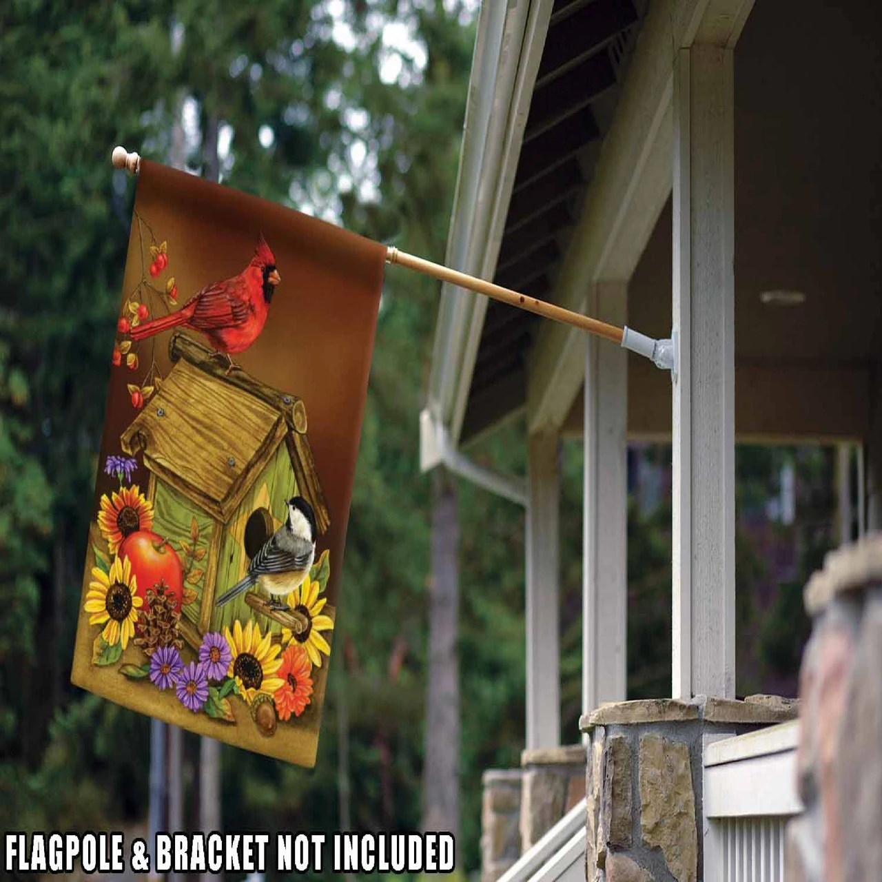 Autumn Melody Rectangular Outdoor House Flag 40" X 28" 2 Autumn Melody Rectangular Outdoor House Flag 40" X 28" - Image 2