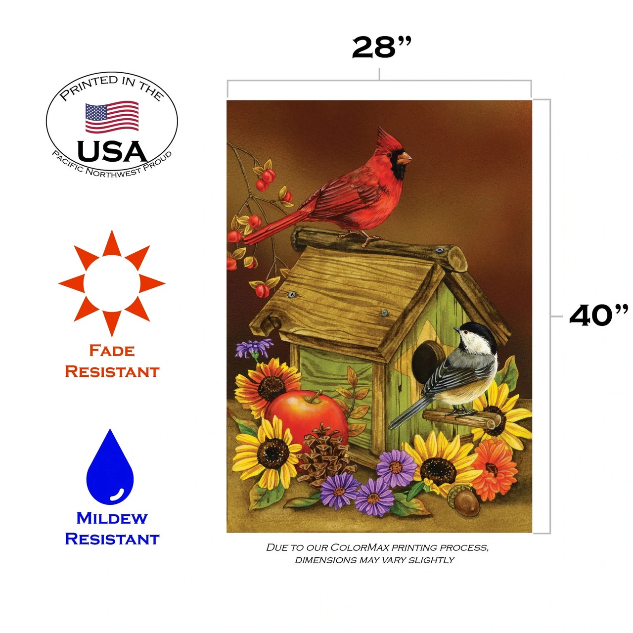 Autumn Melody Rectangular Outdoor House Flag 40" X 28" 3 Autumn Melody Rectangular Outdoor House Flag 40" X 28" - Image 3