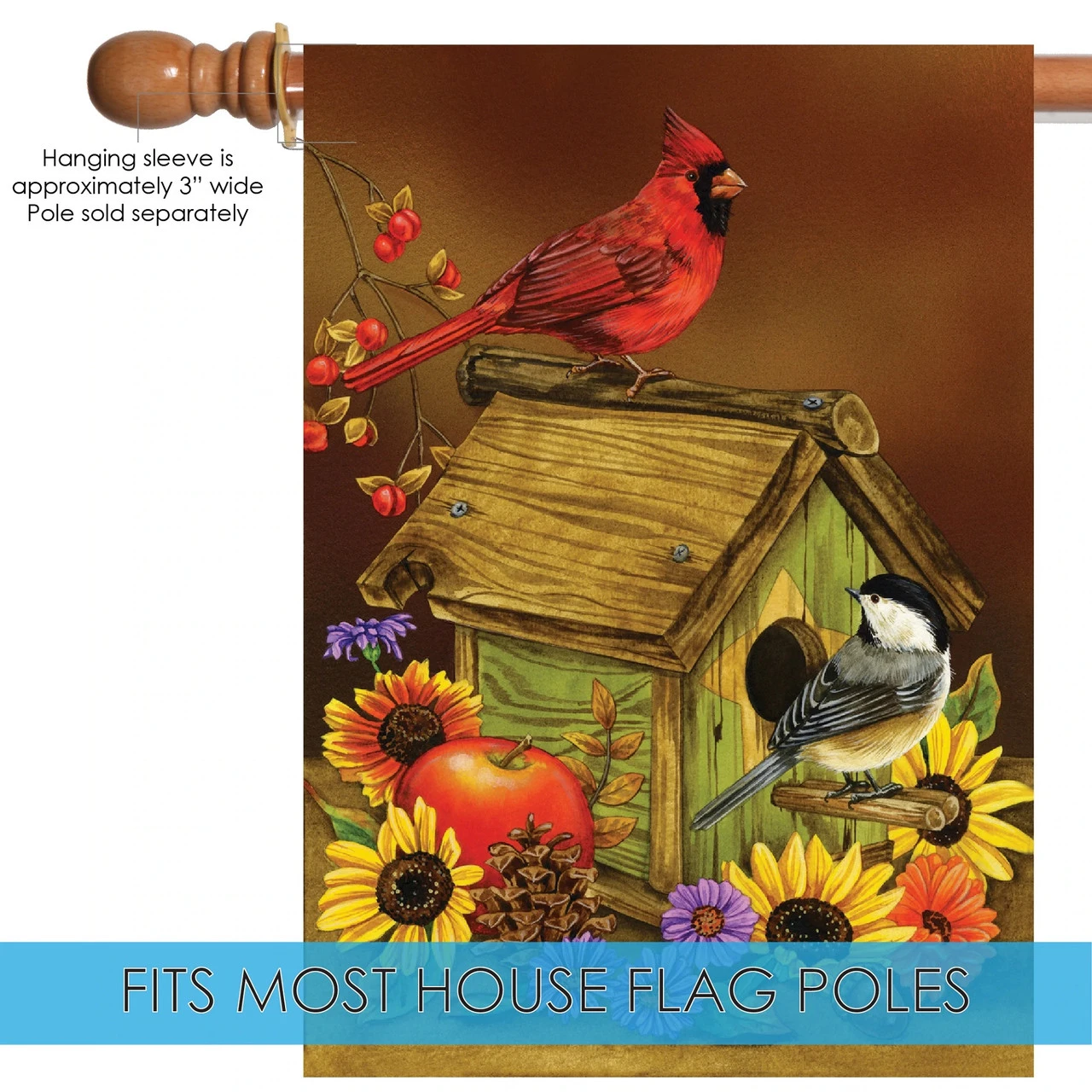 Autumn Melody Rectangular Outdoor House Flag 40" X 28" 5 Autumn Melody Rectangular Outdoor House Flag 40" X 28" - Image 5