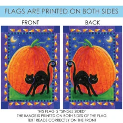 Pumpkin And Cat Rectangular Outdoor House Flag 40" X 28" -PatioVibe Shop 101225 4 60169.1682375021