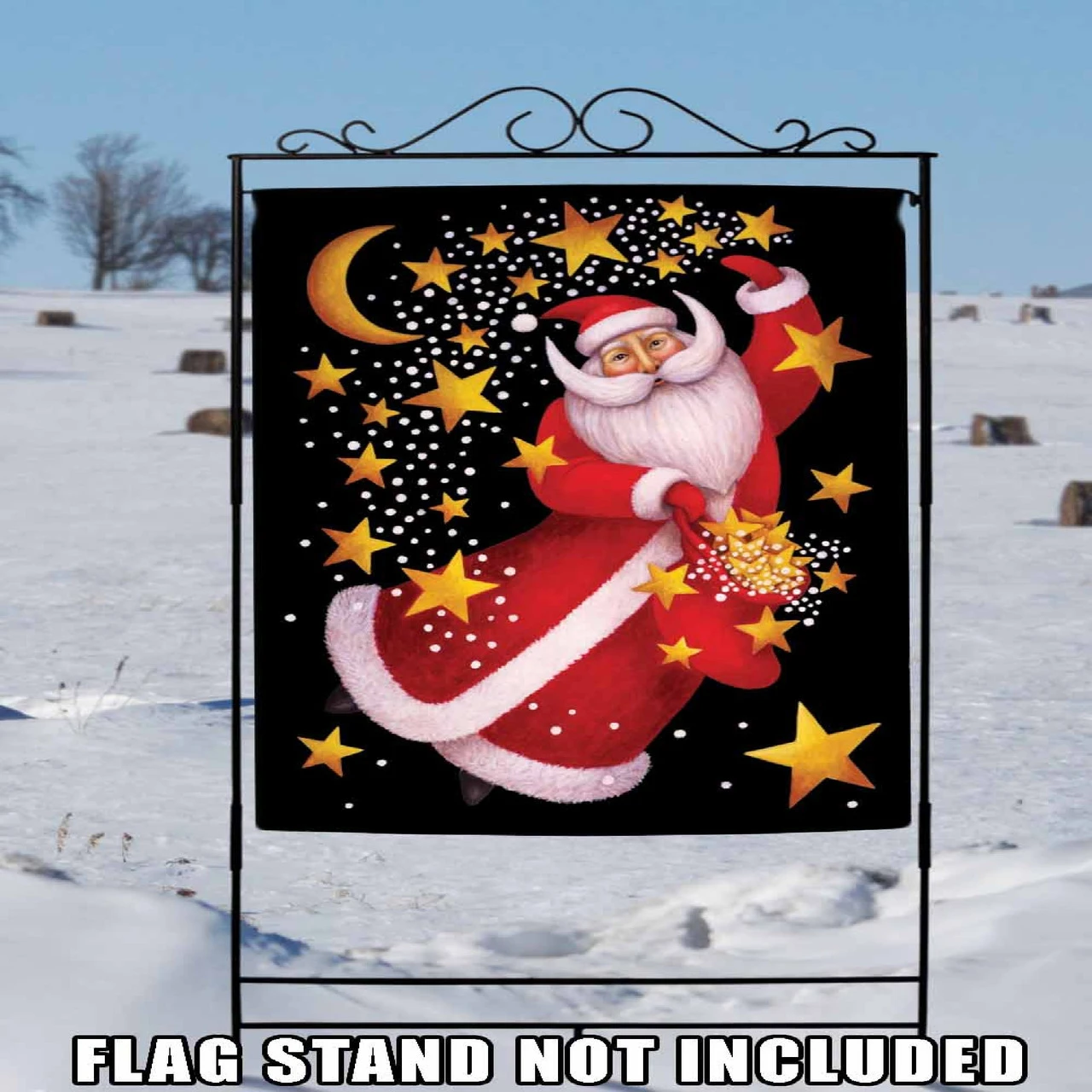Christmas Dancing Santa Outdoor House Flag 40" X 28" 2 Christmas Dancing Santa Outdoor House Flag 40" X 28" - Image 2
