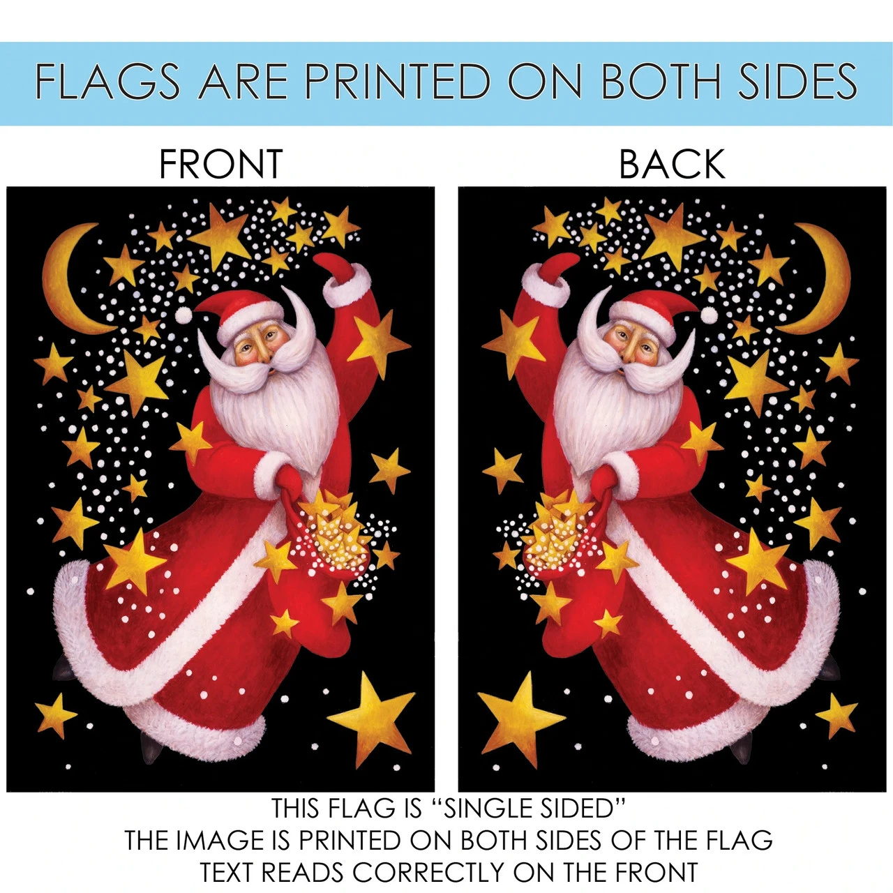 Christmas Dancing Santa Outdoor House Flag 40" X 28" 4 Christmas Dancing Santa Outdoor House Flag 40" X 28" - Image 4