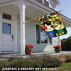 Christmas Kittens Gift Ribbon Outdoor House Flag 40" X 28" 6 Christmas Kittens Gift Ribbon Outdoor House Flag 40" X 28" -PatioVibe Shop 101235 2 48482.1682374873