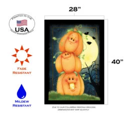 Halloween Night Moon Pumpkin Outdoor House Flag 40" X 28" 7 Halloween Night Moon Pumpkin Outdoor House Flag 40" X 28" -PatioVibe Shop 101239 3 83856.1682374873