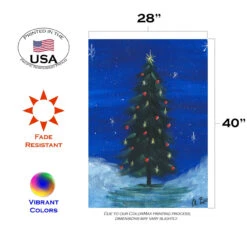 Sparkling Christmas Tree Outdoor House Flag 40" X 28" -PatioVibe Shop 1012528 3 40741.1682374691