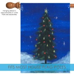 Sparkling Christmas Tree Outdoor House Flag 40" X 28" -PatioVibe Shop 1012528 5 99335.1682374692