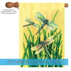Dragonflies In Flight Outdoor House Flag 40" X 28" -PatioVibe Shop 101402 5 88829.1682374618