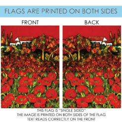 White House And Poppies Outdoor House Flag 40" X 28" 8 White House And Poppies Outdoor House Flag 40" X 28" -PatioVibe Shop 102063 4 74390.1682374579