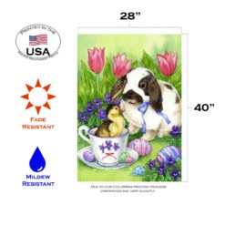 Easter Bunny Friends Outdoor House Flag 40" X 28" 7 Easter Bunny Friends Outdoor House Flag 40" X 28" -PatioVibe Shop 102082 3 94394.1682374527