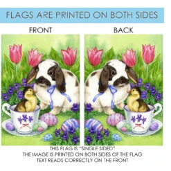 Easter Bunny Friends Outdoor House Flag 40" X 28" 8 Easter Bunny Friends Outdoor House Flag 40" X 28" -PatioVibe Shop 102082 4 45826.1682374527