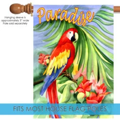 Macaw Paradise Outdoor House Flag 40" X 28" -PatioVibe Shop 102093 5 72942.1682372268