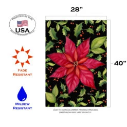 Poinsettia Rectangular Outdoor House Flag 40" X 28" 7 Poinsettia Rectangular Outdoor House Flag 40" X 28" -PatioVibe Shop 102534 3 96636.1682374411