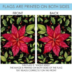 Poinsettia Rectangular Outdoor House Flag 40" X 28" 8 Poinsettia Rectangular Outdoor House Flag 40" X 28" -PatioVibe Shop 102534 4 27505.1682374412