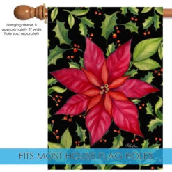 Poinsettia Rectangular Outdoor House Flag 40" X 28" 9 Poinsettia Rectangular Outdoor House Flag 40" X 28" -PatioVibe Shop 102534 5 95483.1682374412