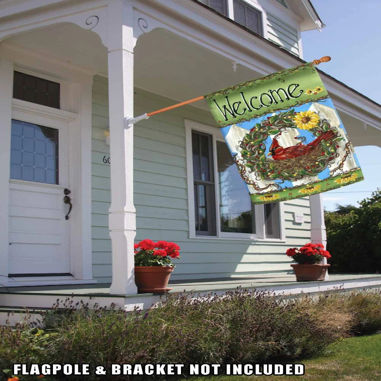 Bird Nest 'Welcome' Outdoor House Flag 40" X 28" 2 Bird Nest 'Welcome' Outdoor House Flag 40" X 28" - Image 2