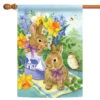 Decorative Easter Daffodil Flower Outdoor House Flag 40" X 28"