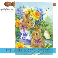 Decorative Easter Daffodil Flower Outdoor House Flag 40" X 28" -PatioVibe Shop 102560 5 14665.1682374382