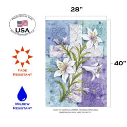 Easter Lilies Outdoor House Flag 40" X 28" -PatioVibe Shop 102586 3 69883.1682374348