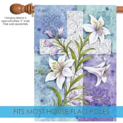 Easter Lilies Outdoor House Flag 40" X 28" -PatioVibe Shop 102586 5 50536.1682374349