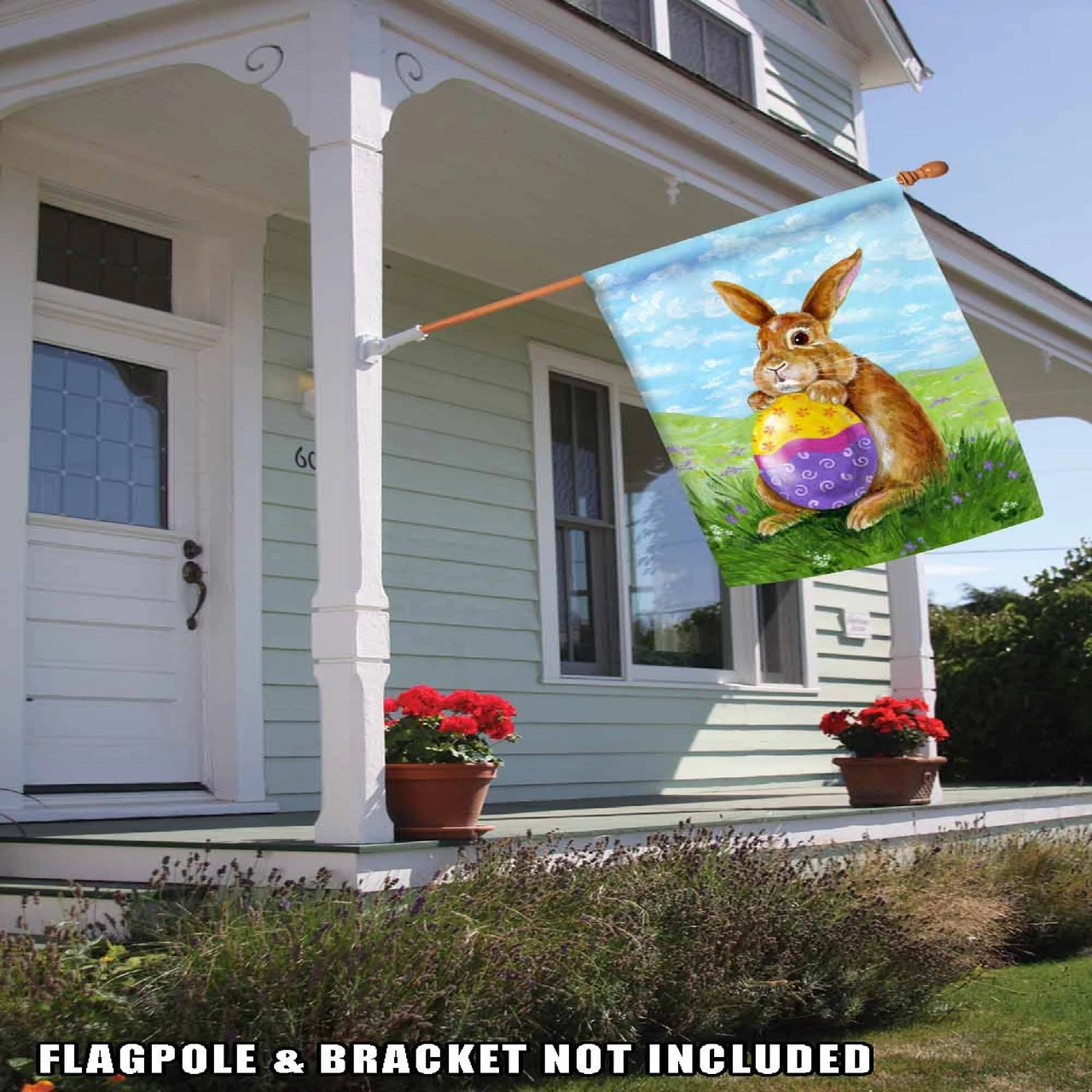 Eggstatic Easter Bunny Outdoor House Flag 40" X 28" 2 Eggstatic Easter Bunny Outdoor House Flag 40" X 28" - Image 2