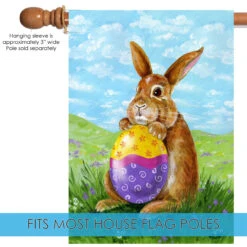 Eggstatic Easter Bunny Outdoor House Flag 40" X 28" 9 Eggstatic Easter Bunny Outdoor House Flag 40" X 28" -PatioVibe Shop 102587 5 78349.1682374355