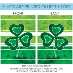 Shamrock Stripes Green St Patrick's Day House Flag 40" X 28" -PatioVibe Shop 102588 4 88221.1682374350