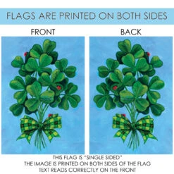 Shamrock Bouquet St Patrick's Day Outdoor House Flag 40" X 28" -PatioVibe Shop 102589 4 02447.1682374366