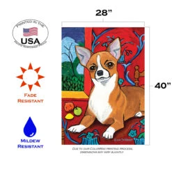 Muttisse Chihuahua Outdoor House Flag 40" X 28" -PatioVibe Shop 102626 3 80312.1682374322