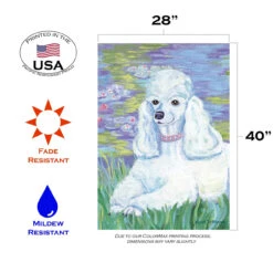 Bonet Poodle Outdoor House Flag 40" X 28" 7 Bonet Poodle Outdoor House Flag 40" X 28" -PatioVibe Shop 102629 3 59968.1682374338