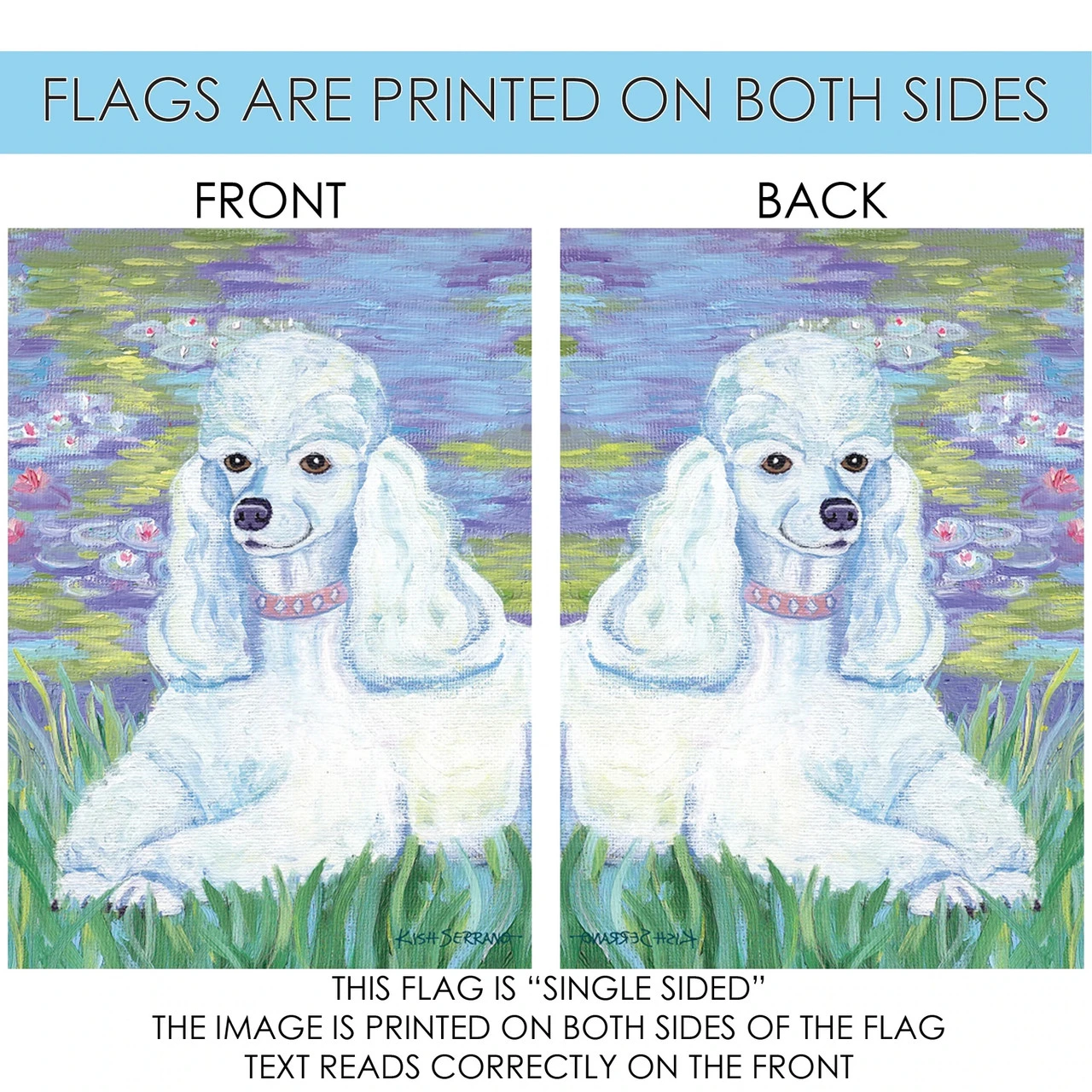 Bonet Poodle Outdoor House Flag 40" X 28" 4 Bonet Poodle Outdoor House Flag 40" X 28" - Image 4