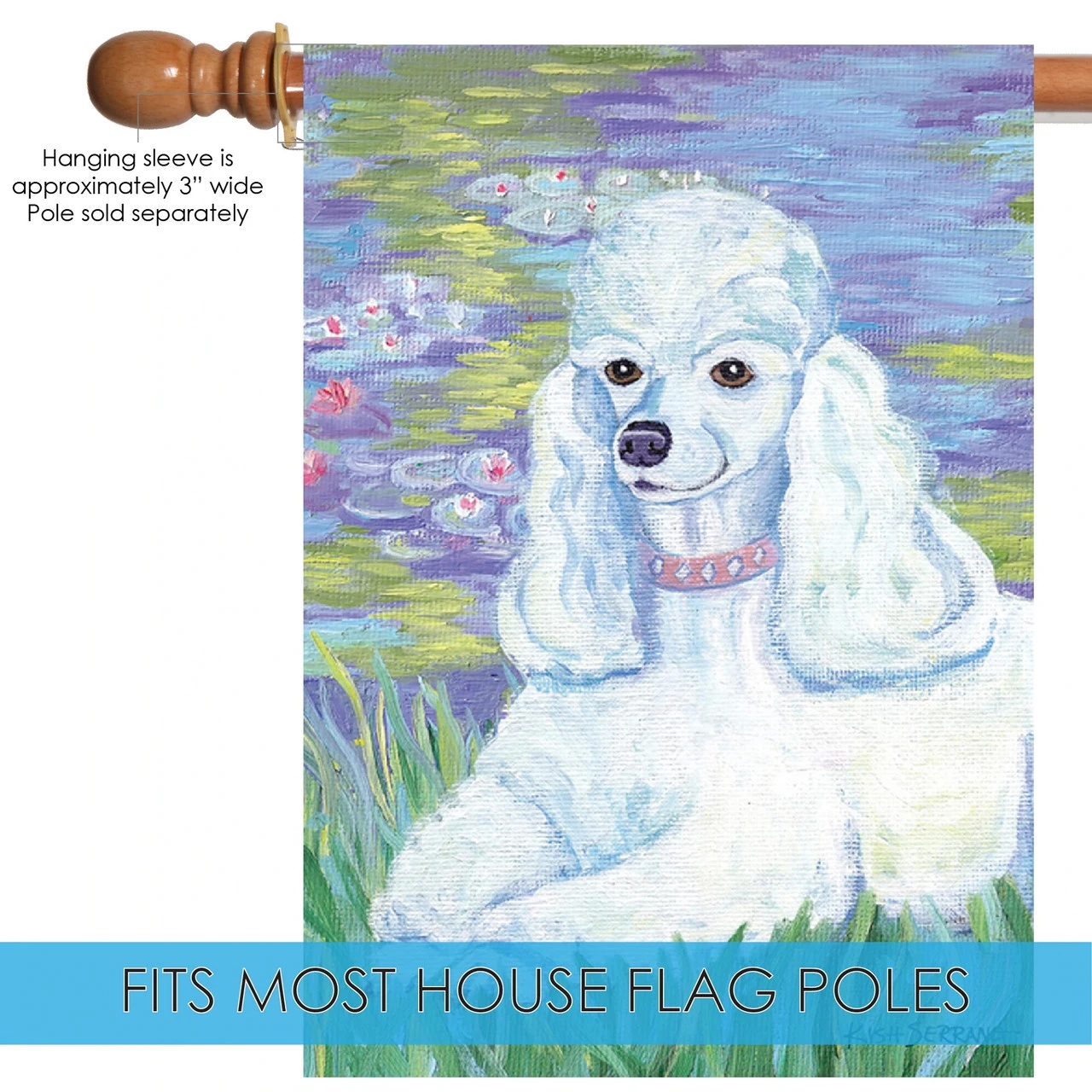 Bonet Poodle Outdoor House Flag 40" X 28" 5 Bonet Poodle Outdoor House Flag 40" X 28" - Image 5