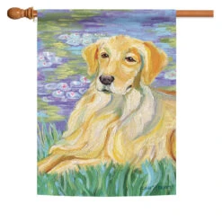Bonet Golden Retriever Outdoor House Flag 40" X 28"