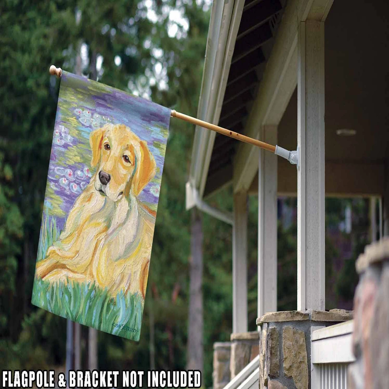 Bonet Golden Retriever Outdoor House Flag 40" X 28" 2 Bonet Golden Retriever Outdoor House Flag 40" X 28" - Image 2