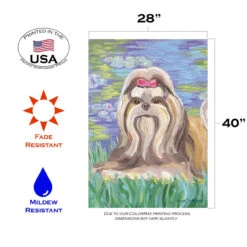 Bonet Shih Tzu Outdoor House Flag 40" X 28" 7 Bonet Shih Tzu Outdoor House Flag 40" X 28" -PatioVibe Shop 102632 3 73712.1682374338