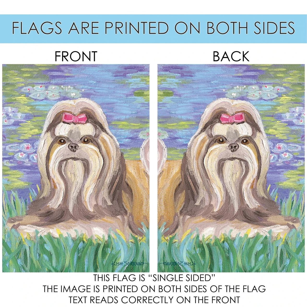 Bonet Shih Tzu Outdoor House Flag 40" X 28" 4 Bonet Shih Tzu Outdoor House Flag 40" X 28" - Image 4