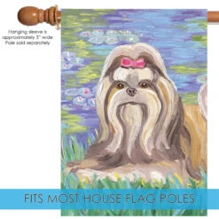 Bonet Shih Tzu Outdoor House Flag 40" X 28" 9 Bonet Shih Tzu Outdoor House Flag 40" X 28" -PatioVibe Shop 102632 5 23364.1682374339