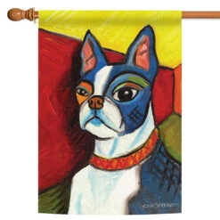 Pawcasso Boston Outdoor House Flag 40" X 28"